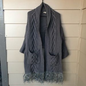 NWT Haute Hippie nude merino wool shawl